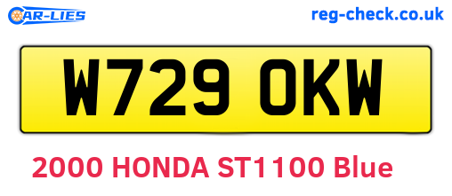 W729OKW are the vehicle registration plates.