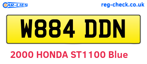 W884DDN are the vehicle registration plates.