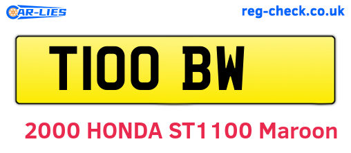 T10OBW are the vehicle registration plates.