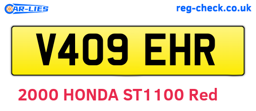V409EHR are the vehicle registration plates.