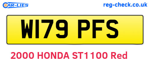 W179PFS are the vehicle registration plates.
