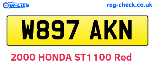 W897AKN are the vehicle registration plates.