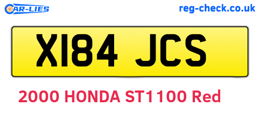 X184JCS are the vehicle registration plates.