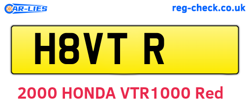H8VTR are the vehicle registration plates.