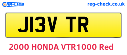 J13VTR are the vehicle registration plates.