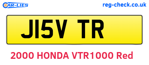 J15VTR are the vehicle registration plates.