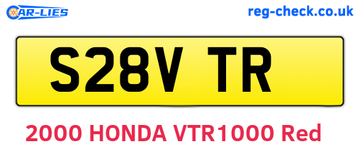 S28VTR are the vehicle registration plates.