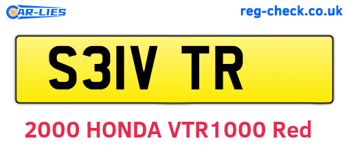 S31VTR are the vehicle registration plates.