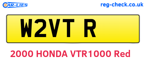 W2VTR are the vehicle registration plates.