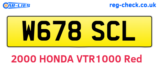 W678SCL are the vehicle registration plates.