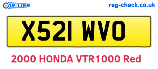 X521WVO are the vehicle registration plates.