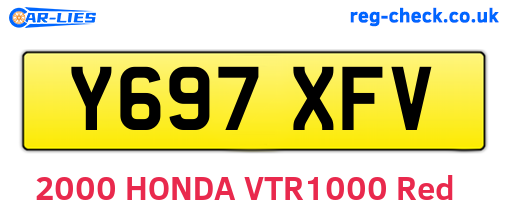 Y697XFV are the vehicle registration plates.