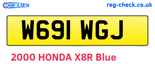 W691WGJ are the vehicle registration plates.