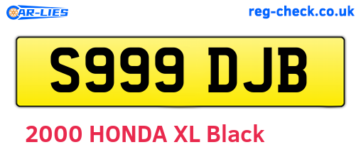 S999DJB are the vehicle registration plates.