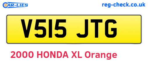 V515JTG are the vehicle registration plates.