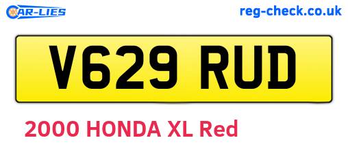 V629RUD are the vehicle registration plates.