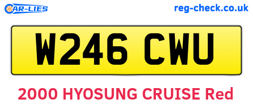 W246CWU are the vehicle registration plates.