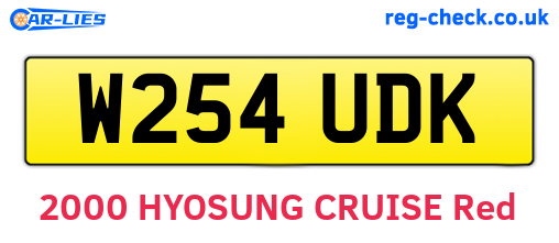 W254UDK are the vehicle registration plates.
