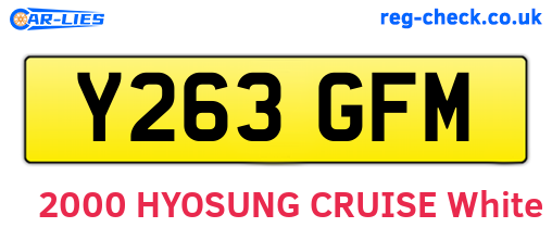 Y263GFM are the vehicle registration plates.