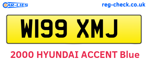 W199XMJ are the vehicle registration plates.