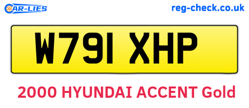 W791XHP are the vehicle registration plates.