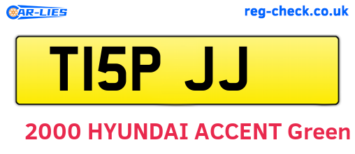 T15PJJ are the vehicle registration plates.