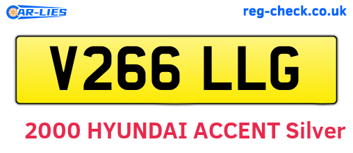V266LLG are the vehicle registration plates.