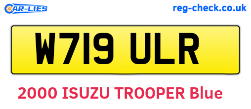 W719ULR are the vehicle registration plates.