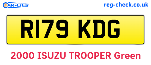 R179KDG are the vehicle registration plates.