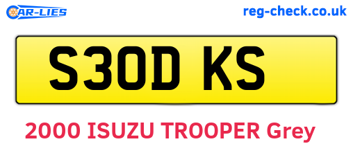 S30DKS are the vehicle registration plates.