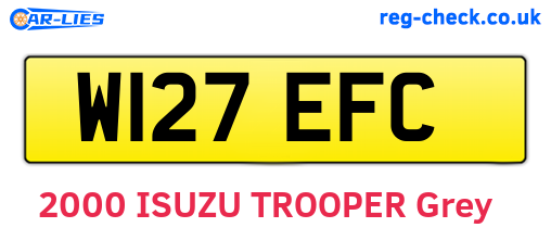 W127EFC are the vehicle registration plates.
