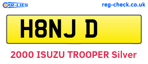 H8NJD are the vehicle registration plates.