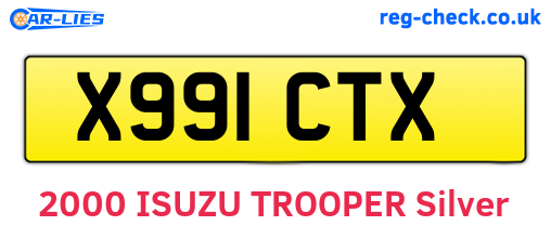 X991CTX are the vehicle registration plates.