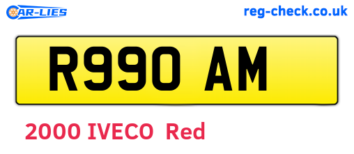 R99OAM are the vehicle registration plates.