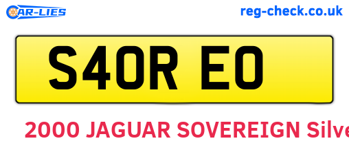 S40REO are the vehicle registration plates.