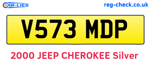 V573MDP are the vehicle registration plates.