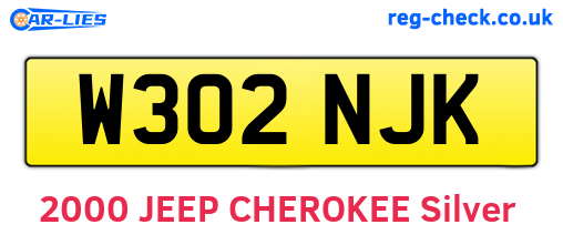 W302NJK are the vehicle registration plates.