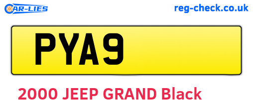 PYA9 are the vehicle registration plates.