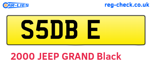 S5DBE are the vehicle registration plates.