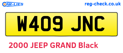 W409JNC are the vehicle registration plates.