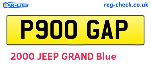 P900GAP are the vehicle registration plates.