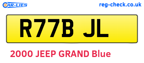 R77BJL are the vehicle registration plates.