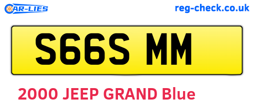 S66SMM are the vehicle registration plates.