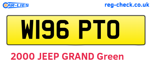 W196PTO are the vehicle registration plates.