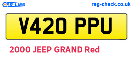 V420PPU are the vehicle registration plates.