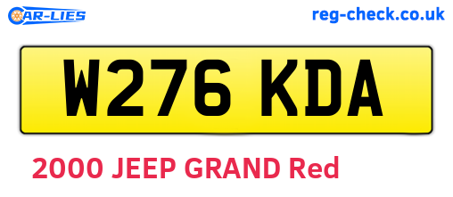 W276KDA are the vehicle registration plates.