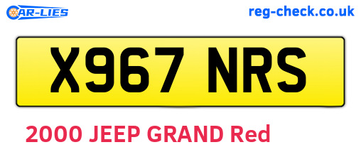 X967NRS are the vehicle registration plates.