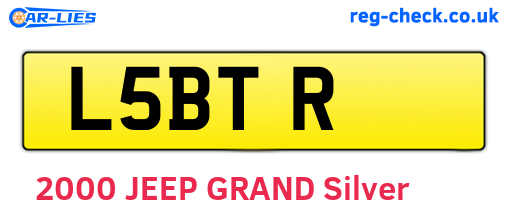 L5BTR are the vehicle registration plates.