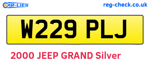 W229PLJ are the vehicle registration plates.