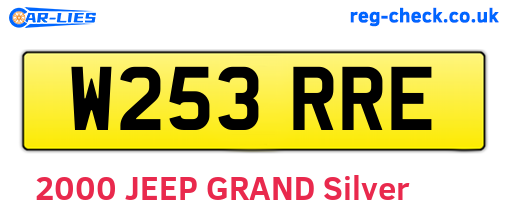 W253RRE are the vehicle registration plates.